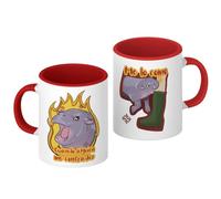 Movilshop Tazza da caffè Moo Deng 350ml Porcellana | Meme Disegno Quando Qualcuno mi Contradice Come - Bambino Ippopotamo Pigmeo | Con scatola regalo originale, per la colazione | MSO