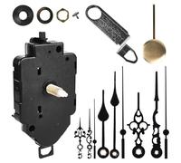 Movimento a pendolo: movimento per orologio da parete, silenzioso, al quarzo, con 3 lancette e pendolo, fabbrica di ricambio per orologio a pendolo, parti di riparazione fai da te (onda da 23 mm)