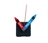 Movimento al quarzo con funzionamento silenzioso e sospensione integrata, lunghezza albero 16 mm, lunghezza filettatura 7,5 mm, per vari pannelli fai da te 3-5,5 mm di spessore (E)