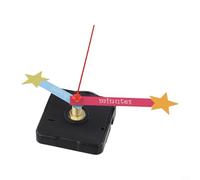 Movimento al quarzo fai da te con gancio, funzionamento silenzioso, lunghezza albero 18 mm, lunghezza filettatura 11 mm, progettato per la personalizzazione dell'orologio da parete (D)