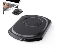Movimento automatico per mouse per attivazione dello schermo, impedisce lo stato di riposo su PC e laptop, mouse mover USB compatto in ABS, plug and play senza installazione, nero (nero)