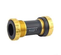 Movimento centrale BB68 in alluminio con interfaccia filettata per biciclette che richiedono 68 mm o 73 mm compatibilità con guscio del movimento centrale (dorato)