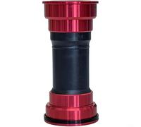 Movimento centrale cavo a pressione per telai standard BB92 da 86-92 mm, dimensioni del guscio compatibile con assali a manovella da 24 mm, alloggiamento in lega di alluminio (rosso)