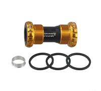 Movimento centrale, cavo integrato filettato, cuscinetto sigillato in lega di alluminio, facile da installare, per mountain bike e bici da strada con asse da 24 mm (oro)