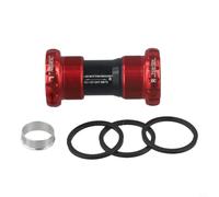 Movimento centrale per bicicletta, cuscinetto cavo integrato filettato, guscio in lega di alluminio da 34,5 mm per corona asse da 24 mm, compatibile con mountain bike, nero, rosso, oro, blu, argento