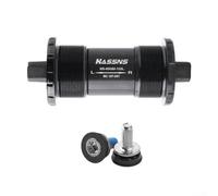 Movimento centrale per mountain bike con foro quadrato, 68 mm, cuscinetto sigillato a cinque passi, albero in lega per telaio da 73 mm, nero, lunghezza 113 mm (120 mm)