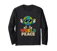 Movimento del Messaggio di gentilezza positiva della Terra della Pace Mondiale Maglia a Manica