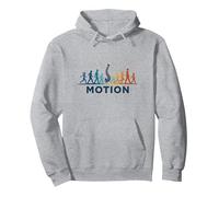 Movimento: Evoluzione del Movimento Umano Fitness Art Felpa con Cappuccio, Unisex per Adulti, Grigio Melange, L