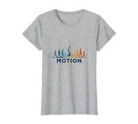 Movimento: Evoluzione del Movimento Umano Fitness Art Maglietta, Donna, Grigio Melange, L