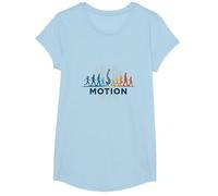 Movimento: Evoluzione del Movimento Umano Fitness Art Maglietta, Ragazze, Celeste, L