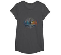 Movimento: Evoluzione del Movimento Umano Fitness Art Maglietta, Ragazze, Grigio Scuro, L