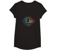 Movimento: Evoluzione del Movimento Umano Fitness Art Maglietta, Ragazze, Nero, L