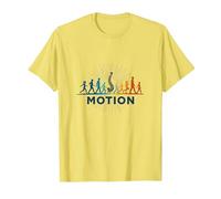 Movimento: Evoluzione del Movimento Umano Fitness Art Maglietta, Uomo, Limone, L
