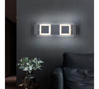 Movimento Lampada per Scale da Corridoio Parete 2x LED Cromo Riflettendo Vetro [EEK: Non valutato]