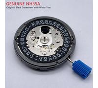 Movimento meccanico automatico originale giapponese NH35 Ruota data nera Testo bianco 24 rubini Mod Sostituisci meccanismo NH35A Tmi Le più votate