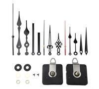 Movimento Quartz Silenzioso 2 per Riparazione Orologi Movimento(C) | Include 2 movimenti silenziosi, 5 set lancette metallo, ganci ferro, per ideale per riparazioni e nuovi progetti per