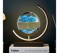 Moving Sand Art Picture, Pittura Di Sabbia Che Scorre, Round Glass 3D Deep Sea Sandscape In Motion Display Cornice Di Sabbia Che Scorre, Moving Sand Art Picture Sandscapes Per Soggiorno Ufficio (Colo