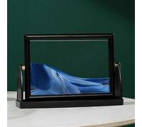 Moving Sand Picture Art con Rotazione A 360 ° - 3D Dinamico Liquid Motion - Perfetto Home And Office Decor - Forma Rettangolare, Blue