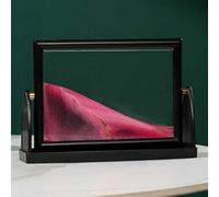 Moving Sand Picture Art con Rotazione A 360 ° - 3D Dinamico Liquid Motion - Perfetto Home And Office Decor - Forma Rettangolare, Pink