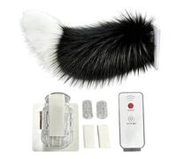 Moving Tail Car Decoration - Wagging Tails Plush Auto Accessory, Remote Control Rechargeable Cute Wagging Animal Tail Plush Decor for Cars, SUV, RV, Truck, Motorcycle, Dynamic Self Adhesive Vehicle