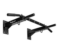 MOVIT Barra per Trazioni - a Muro, Professionale, Carico Massimo 350 kg, in Acciaio, Multifunzione, Antiscivolo, con Gancio e Viti - Sbarra per Sollevarsi, Allenamento, Fitness, Pull up Bar, Chin Up