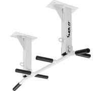 MOVIT Barra per Trazioni - a Soffitto, Professionale, Carico Massimo 350 kg, 6X Impugnatura Antiscivolo, 2X Gancio - Sbarra per Sollevarsi, Allenamento, Fitness, Pull up Bar, Chin Up