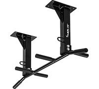 MOVIT® Barra Trazioni Soffitto 350kg Acciaio 6 Impugnature | Sbarra Pull Up Chin Up con 2 ganci, impugnature antiscivolo per fitness e allenamento parte superiore