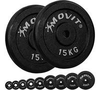 MOVIT Dischi Pesi - in Ghisa, Set a Scelta da 0,5 a 20 kg, Foro 30/31 mm - Piastra per Bilanciere, Manubri, Disco del Piatto del Peso per Palestra, Fitness, Allenamento Casa