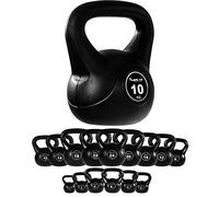 MOVIT® Kettlebell 1-20 kg, Plastica Salvapavimento, Ergonomico, Base Piatta | 9 Pesi a Scelta, Indicazione kg Visibile, Protezione Pavimento; Peso con Maniglia per Fitness, Ginnastica e Allenamento