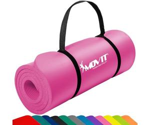 MOVIT Tappetino da Yoga - Pieghevole, Antiscivolo, Viaggio/Casa, Lavabile, Spessore 15/10mm, Colore e Dimensione a Scelta - Tappeto Palestra, Materassino da Fitness, Pilates, Ginnastica, Yoga Mat