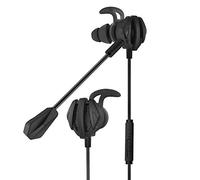 MOVKZACV G6 Gaming Auricolari cablati con doppio microfono, cuffie in-ear da gioco con cancellazione del rumore, auricolari adatti per PC, telefono cellulare (Blcack)