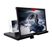 MOVKZACV Lente d'ingrandimento per schermo per cellulare, pieghevole, 30,5 cm, supporto 3D HD per cellulare, per film, video e giochi, per tutti gli smartphone (nero)