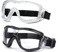 MOVNUOCA Occhiali di sicurezza per bambini, occhiali di sicurezza per bambini con anti-appannamento UV, lenti trasparenti e panno di pulizia incluso (1, bianco + nero)