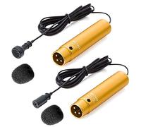 Movo LV-6 Pro Grade - Set microfono a condensatore lavalier XLR omnidirezionale e cardioide (alimentazione phantom 48V)