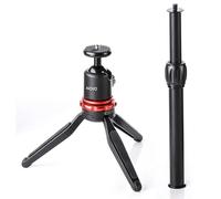 Movo Mini treppiede universale per fotocamera con asta estensibile (MV-T1) testa regolabile, supporto da viaggio in alluminio resistente per DSLR, mirrorless, GoPro, smartphone, compatto, portatile