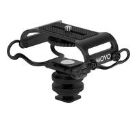 Movo SMM5-B - Supporto universale per microfono e registratore portatile, compatibile con Zoom H1n, H2n, H4n, H5, H6, Tascam DR-40x, DR-05x, DR-07x e altri con vite di montaggio da 1/4" (nero)