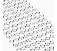 Movoja Strass argentati - strass rotondi 220 pezzi 8 mm autoadesivi per decorare e fai da te | Pietre decorative da incollare | Pietre per fai da te argento