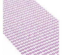 MOVOJA Pietre glitterate viola autoadesive - 880 pezzi da 4 mm | strass per fai da te adesivi per il viso dei bambini, pietre glizer, decorazioni per il fai da te