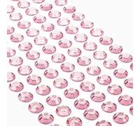 Movoja Rosana strass - pietre rotonde 147 pezzi 10 mm autoadesive per decorare e fai da te, pietre decorative da incollare, pietre per fai da te, colore rosa