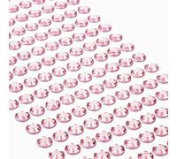 Movoja Rosana strass - strass rotondi 220 pezzi 8 mm autoadesivi per decorare e fai da te | pietre decorative da incollare | pietre per fai da te rosa
