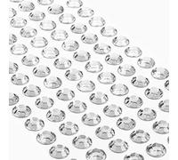 Movoja Strass Argentati - 147 Pezzi 10 mm Autoadesive per Decorare e Fai Da Te, Pietre Rotonde Decorative Da Incollare, Colore Argento