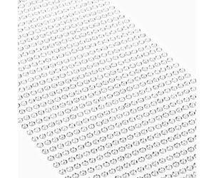 Movoja Strass argentati - strass rotondi 1200 pezzi 3 mm autoadesivi per decorare e fai da te, pietre da incollare, pietre decorative per fai da te, colore argento