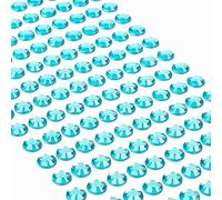 Movoja Strass blu chiaro, 220 pezzi, Ø 8 mm, autoadesivi per decorare e fai da te, pietre decorative da incollare, 220 pezzi, Ø 8 mm