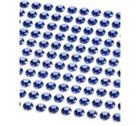 Movoja Strass blu scuro - pietre rotonde 504 pezzi 6 mm autoadesive per decorare e fai da te | Pietre decorative per bricolage, blu scuro
