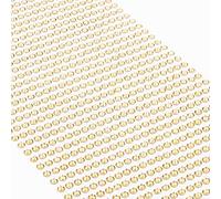 Movoja Strass dorati, 1200 pezzi 3 mm, autoadesivi per decorare e fai da te, pietre da incollare, pietre decorative, pietre dorate