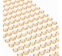 Movoja Strass dorati - pietre rotonde 220 pezzi 8 mm autoadesive per decorare e fai da te | Pietre decorative per fai da te | Pietre dorate