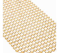 Movoja Strass dorati - pietre rotonde 640 pezzi 5 mm autoadesive per decorare e fai da te, pietre decorative da incollare, pietre per fai da te, oro