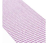 Movoja Strass Lilane - 1200 Pezzi Rotondi 3 mm Autoadesivi per Decorare e Fai Da Te | Pietre Decorative Viola