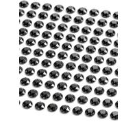 Movoja Strass neri - pietre rotonde 640 pezzi 5 mm autoadesive per decorare e fai da te, pietre decorative da incollare, colore nero
