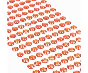 Movoja Strass Rossi - Pietre Rotonde con Glitter 220 Pezzi 8 mm Autoadesive per Decorare e Fai da Te, Pietre Decorative per Fai da Te, Colore Rosso